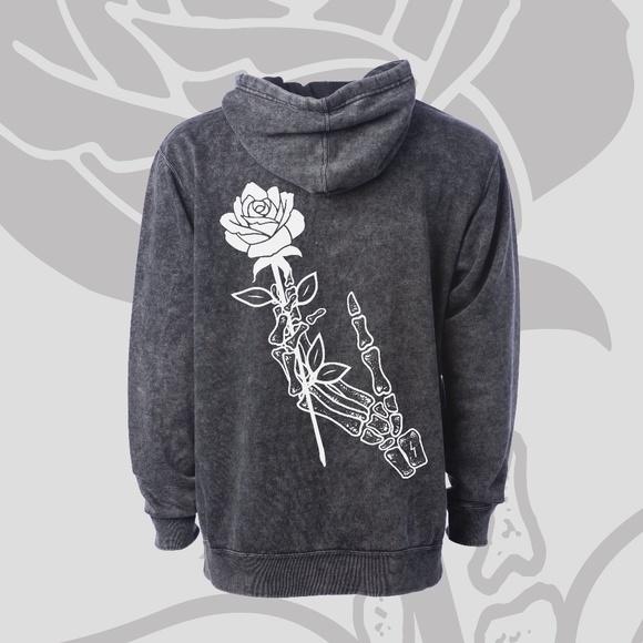 Strength & Heart - Mineral Wash Black/White Forever Pullover Hoodie
